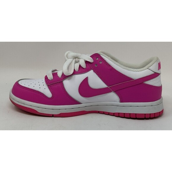 Nike Dunk Low Laser Fuchsia Sneakers 4.5Y Women’s 6 Pink GS Shoes FB9109-102 - Picture 8 of 12